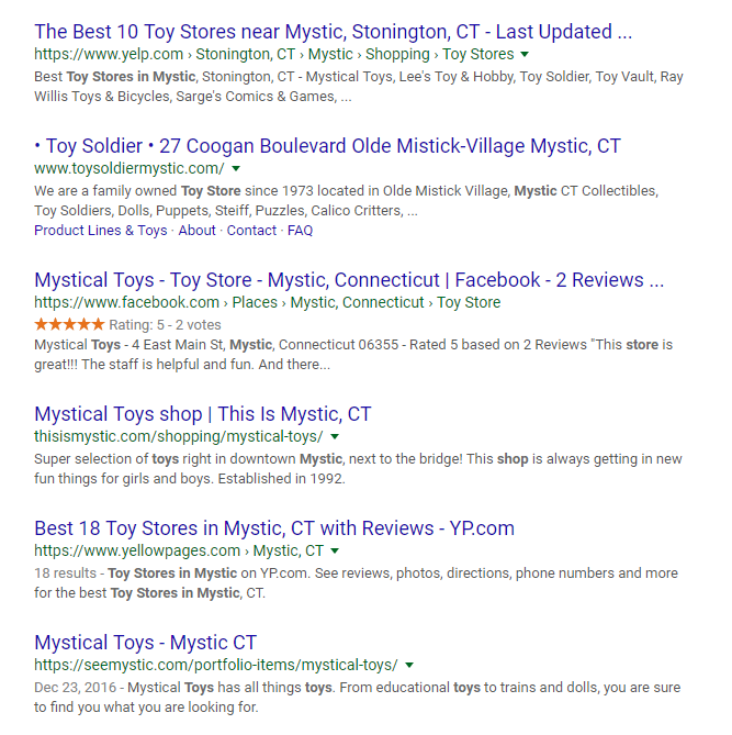 More of the SEO results on this page