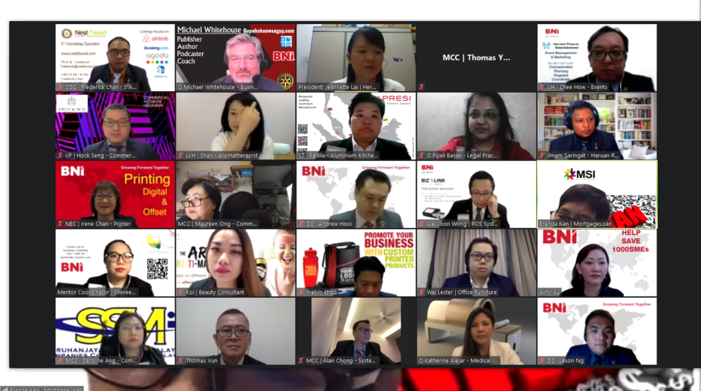 Visiting Millennium BNI through Zoom as part of the Covid Pivot